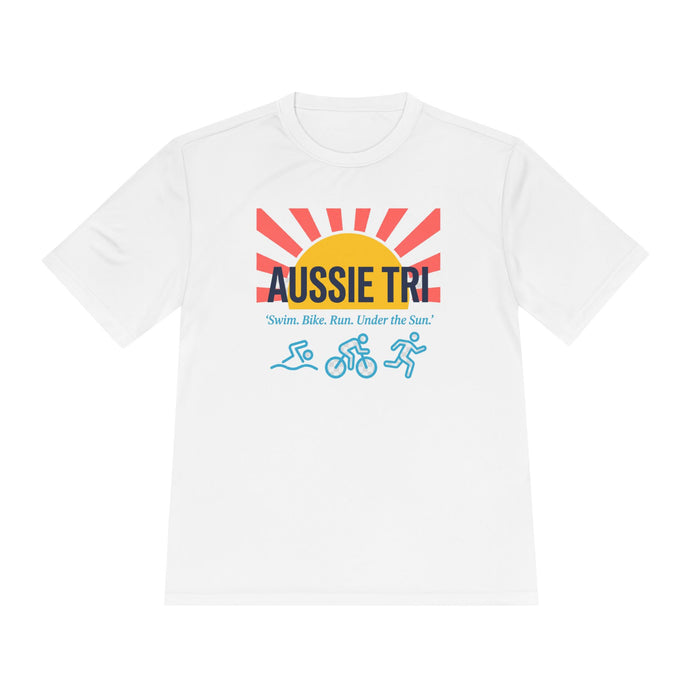 Proud Aussie Triathlete Moisture-Wicking Performance Tee — Swim Bike Run Aussie Triathlete Gear