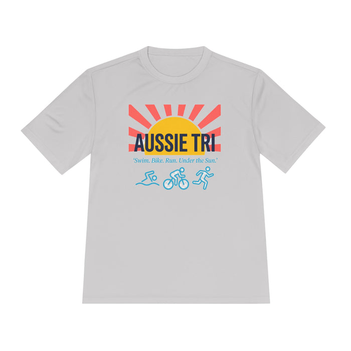Proud Aussie Triathlete Moisture-Wicking Performance Tee — Swim Bike Run Aussie Triathlete Gear