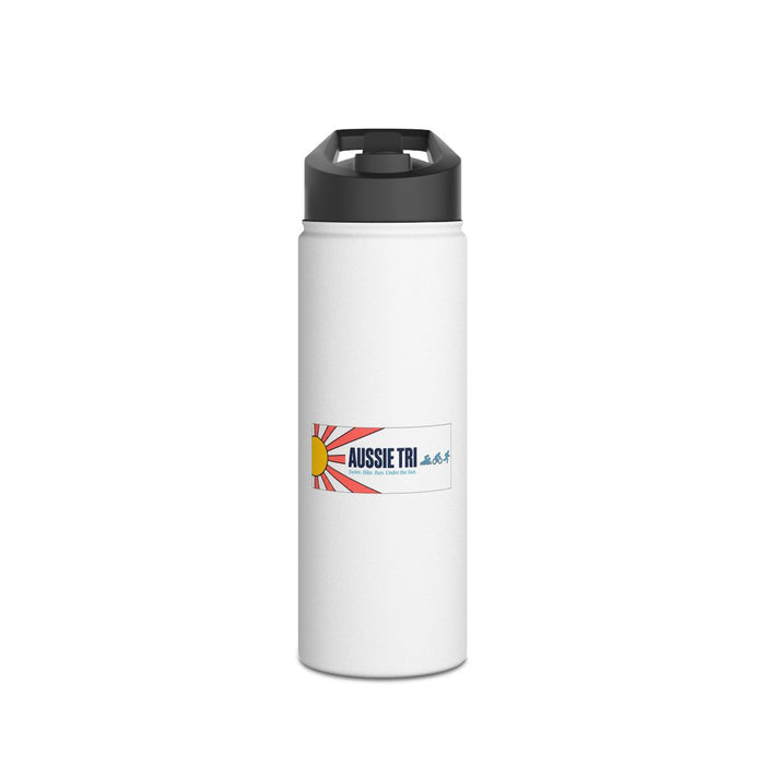 Proud Aussie Triathlete Stainless Steel Water Bottle — Swim Bike Run Aussie Triathlete Gear