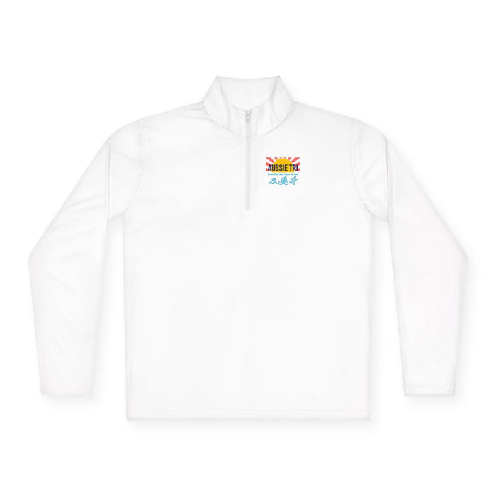 Proud Aussie Triathlete Unisex Quarter-Zip Pullover — Swim Bike Run Aussie Triathlete Gear