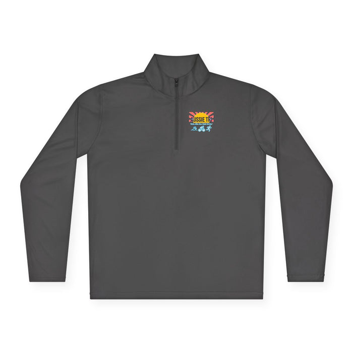 Proud Aussie Triathlete Unisex Quarter-Zip Pullover — Swim Bike Run Aussie Triathlete Gear