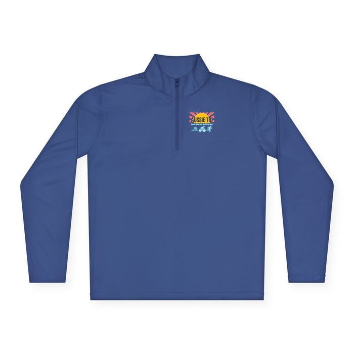 Proud Aussie Triathlete Unisex Quarter-Zip Pullover — Swim Bike Run Aussie Triathlete Gear