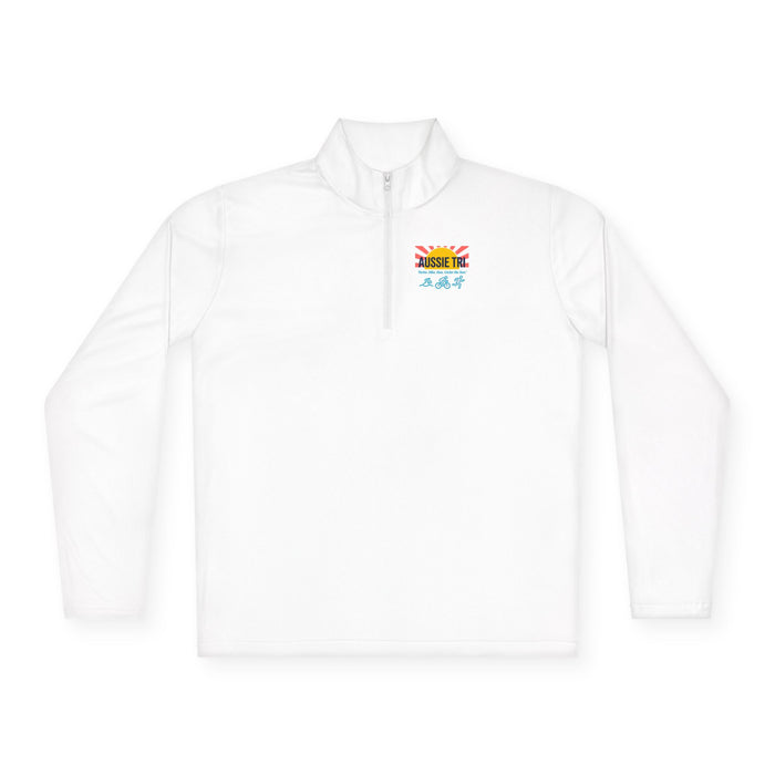 Proud Aussie Triathlete Unisex Quarter-Zip Pullover — Swim Bike Run Aussie Triathlete Gear