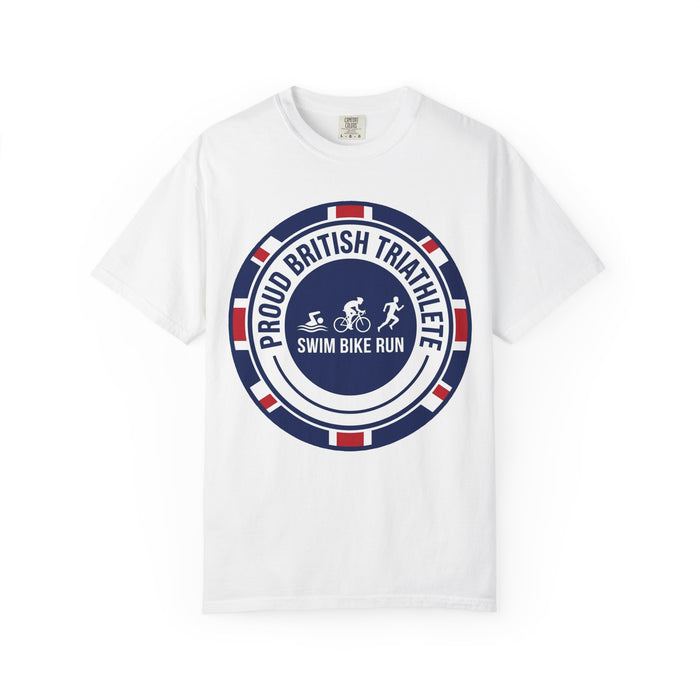 Proud British Triathlete Bella+Canvas Unisex Tee — Swim Bike Run Bri