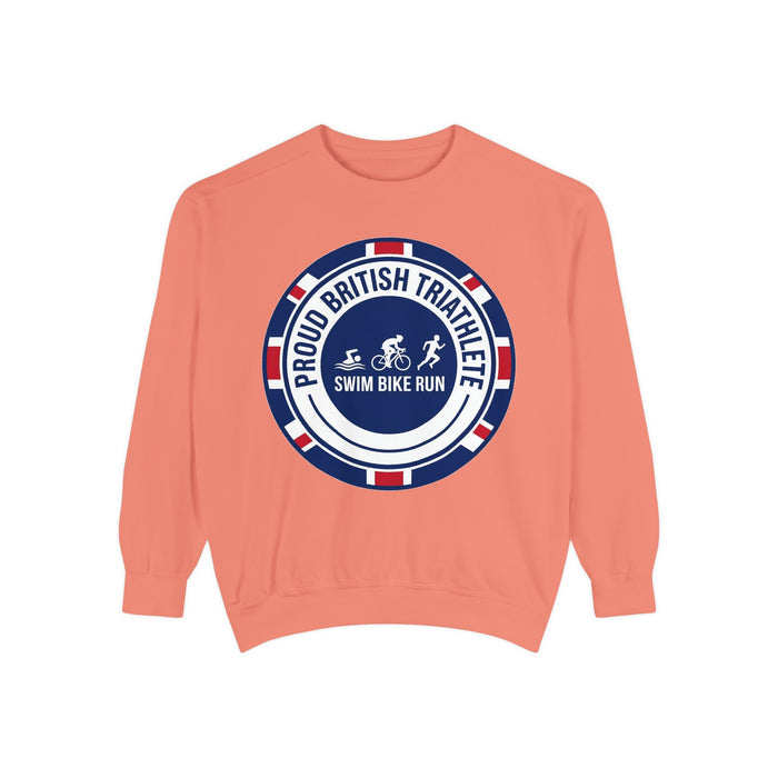 Proud British Triathlete Crewneck Sweatshirt — Swim Bike Run British