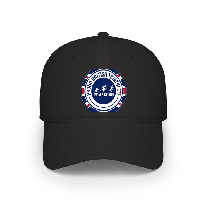 Proud British Triathlete Low Profile Baseball Cap — Swim Bike Run Br