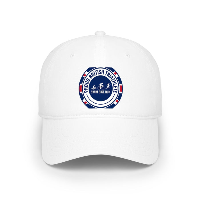 Proud British Triathlete Low Profile Baseball Cap — Swim Bike Run Br