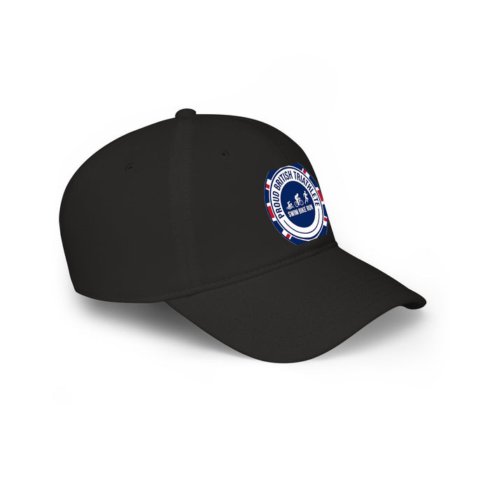 Proud British Triathlete Low Profile Baseball Cap — Swim Bike Run Br