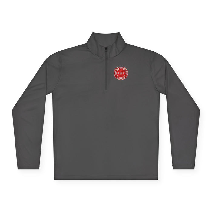 Proud Canadian Triathlete Unisex Quarter-Zip Pullover — Swim Bike Ru