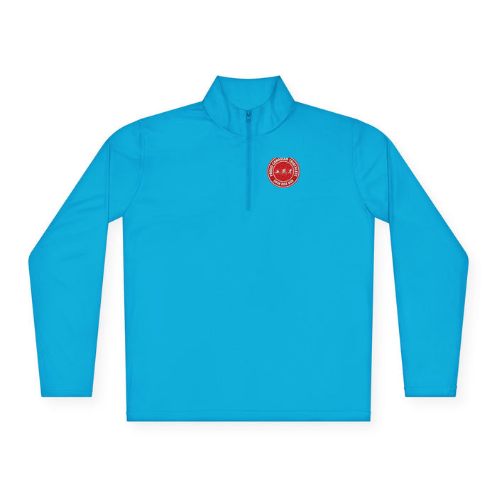 Proud Canadian Triathlete Unisex Quarter-Zip Pullover — Swim Bike Ru