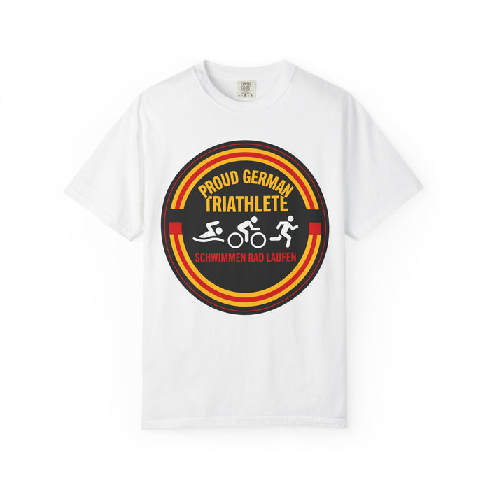 Proud German Triathlete Bella+Canvas Unisex Tee — Swim Bike Run Germ