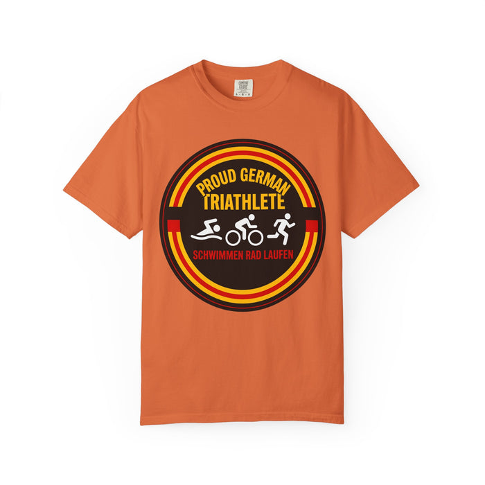 Proud German Triathlete Bella+Canvas Unisex Tee — Swim Bike Run Germ