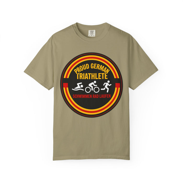 Proud German Triathlete Bella+Canvas Unisex Tee — Swim Bike Run Germ