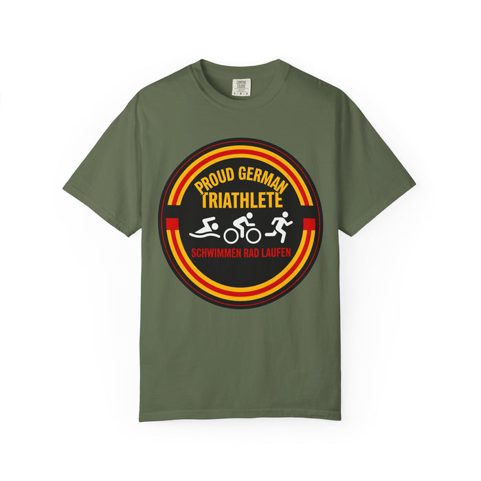Proud German Triathlete Bella+Canvas Unisex Tee — Swim Bike Run Germ