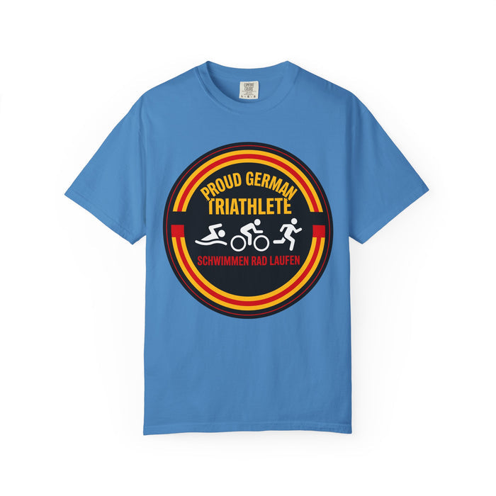 Proud German Triathlete Bella+Canvas Unisex Tee — Swim Bike Run Germ
