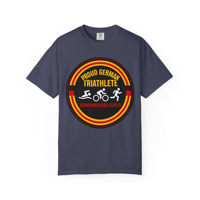 Proud German Triathlete Bella+Canvas Unisex Tee — Swim Bike Run Germ