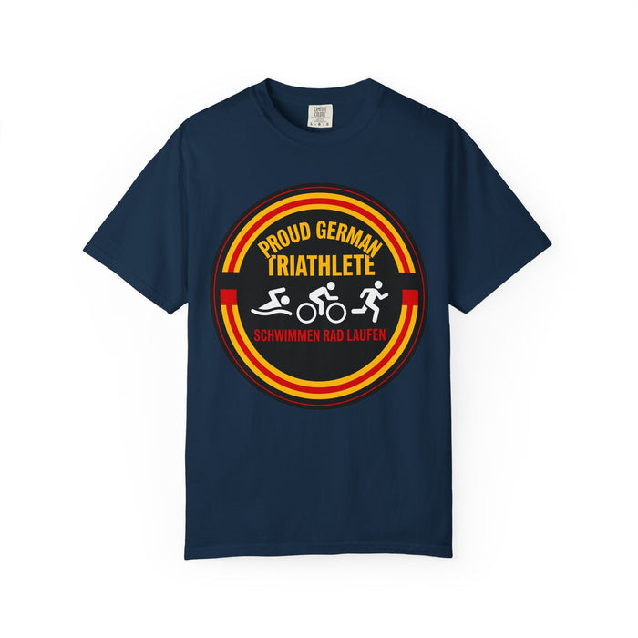 Proud German Triathlete Bella+Canvas Unisex Tee — Swim Bike Run Germ