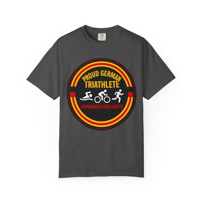 Proud German Triathlete Bella+Canvas Unisex Tee — Swim Bike Run Germ