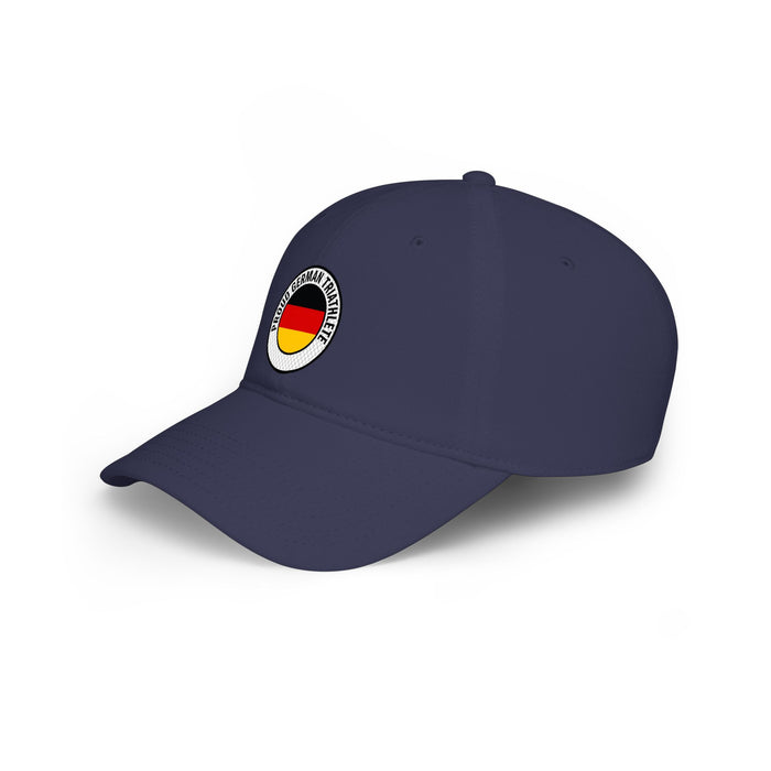 Proud German Triathlete Low Profile Baseball Cap — Swim Bike Run Ger