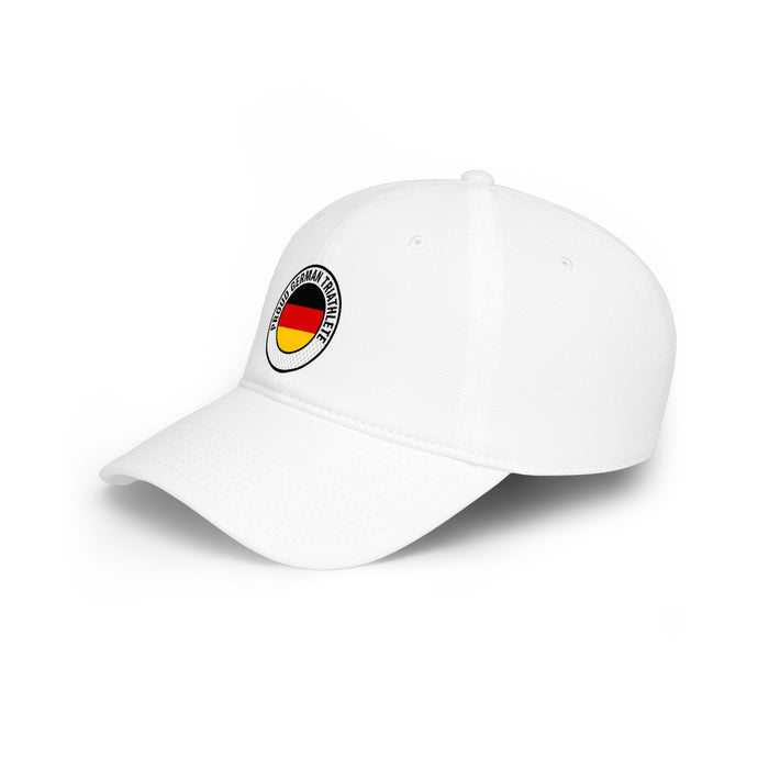 Proud German Triathlete Low Profile Baseball Cap — Swim Bike Run Ger