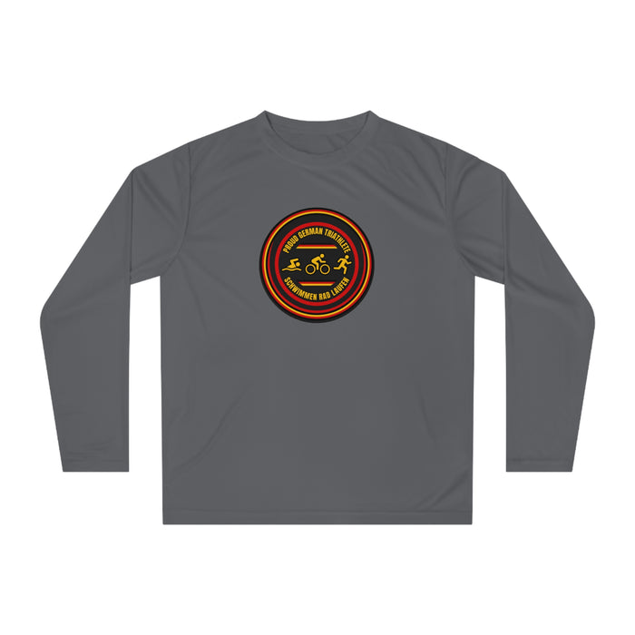 Proud German Triathlete Performance Long Sleeve — Swim Bike Run Germ