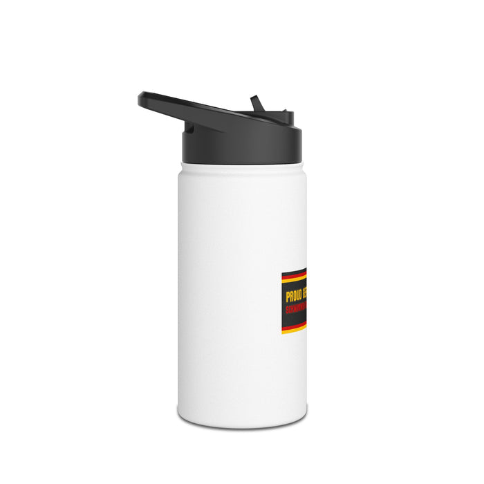 Proud German Triathlete Stainless Steel Water Bottle — Swim Bike Run
