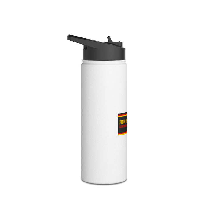 Proud German Triathlete Stainless Steel Water Bottle — Swim Bike Run