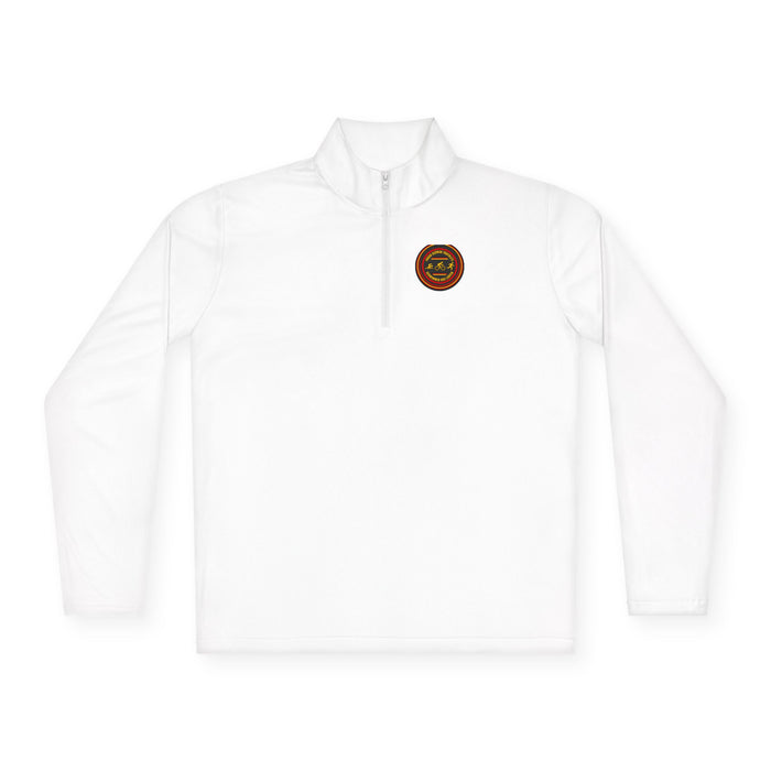Proud German Triathlete Unisex Quarter-Zip Pullover — Swim Bike Run