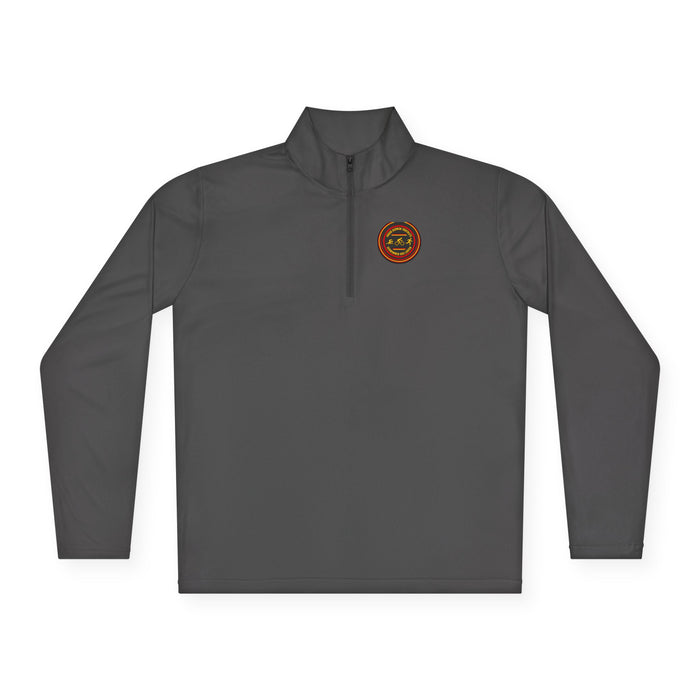Proud German Triathlete Unisex Quarter-Zip Pullover — Swim Bike Run