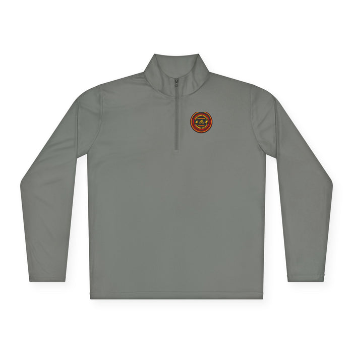 Proud German Triathlete Unisex Quarter-Zip Pullover — Swim Bike Run