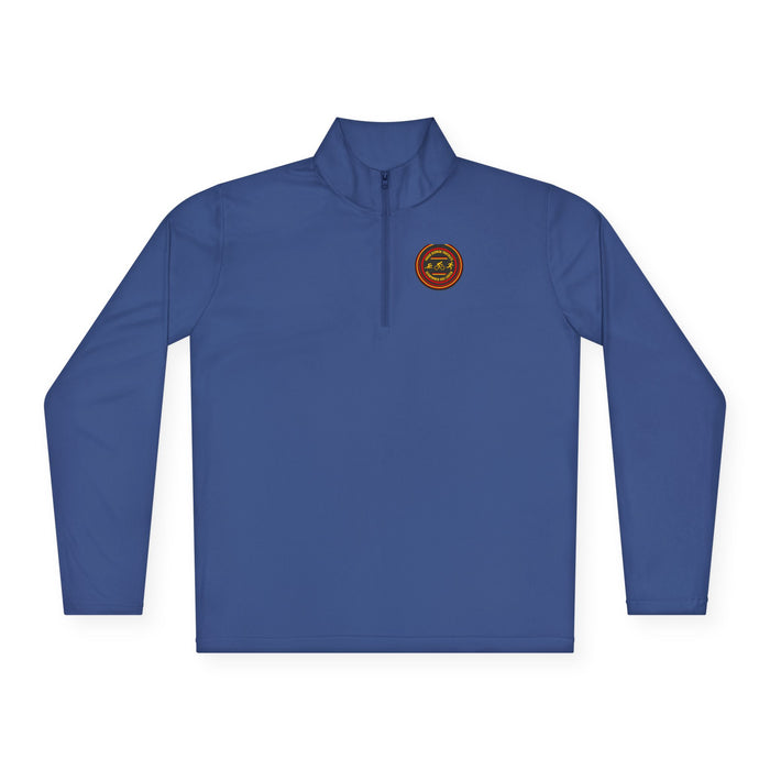 Proud German Triathlete Unisex Quarter-Zip Pullover — Swim Bike Run