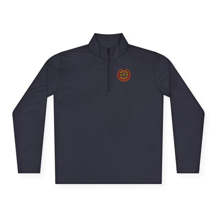 Proud German Triathlete Unisex Quarter-Zip Pullover — Swim Bike Run