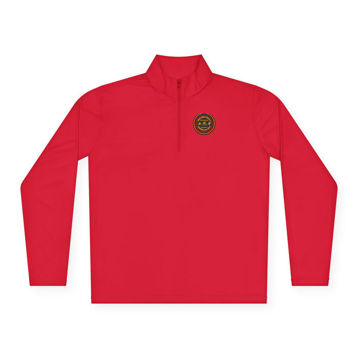 Proud German Triathlete Unisex Quarter-Zip Pullover — Swim Bike Run