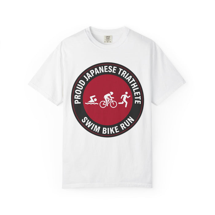 Proud Japanese Triathlete Bella+Canvas Unisex Tee — Swim Bike Run Ja