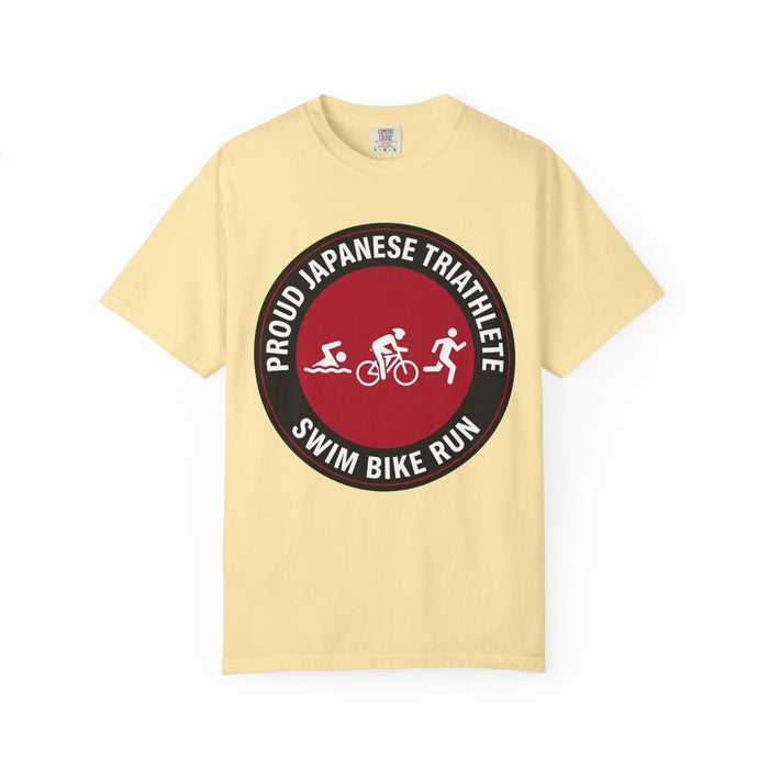 Proud Japanese Triathlete Bella+Canvas Unisex Tee — Swim Bike Run Ja