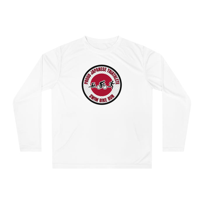 Proud Japanese Triathlete Performance Long Sleeve — Swim Bike Run Ja
