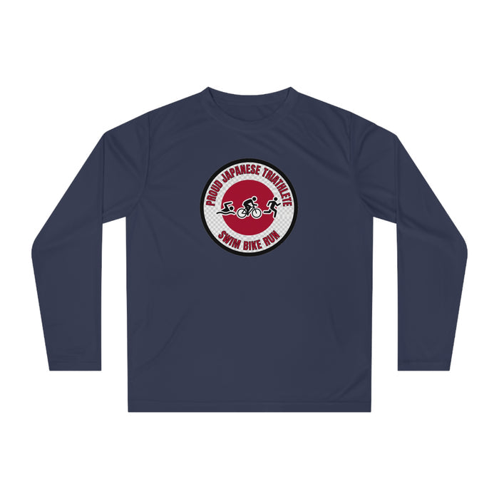 Proud Japanese Triathlete Performance Long Sleeve — Swim Bike Run Ja