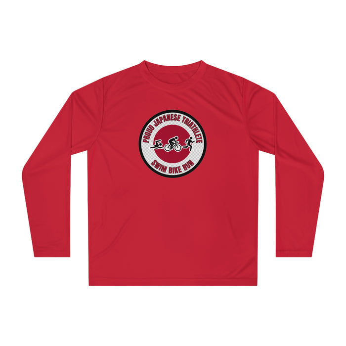 Proud Japanese Triathlete Performance Long Sleeve — Swim Bike Run Ja