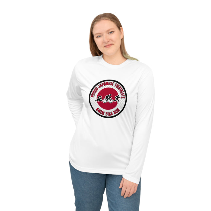 Proud Japanese Triathlete Performance Long Sleeve — Swim Bike Run Ja