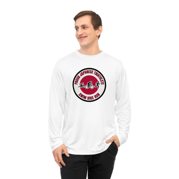 Proud Japanese Triathlete Performance Long Sleeve — Swim Bike Run Ja
