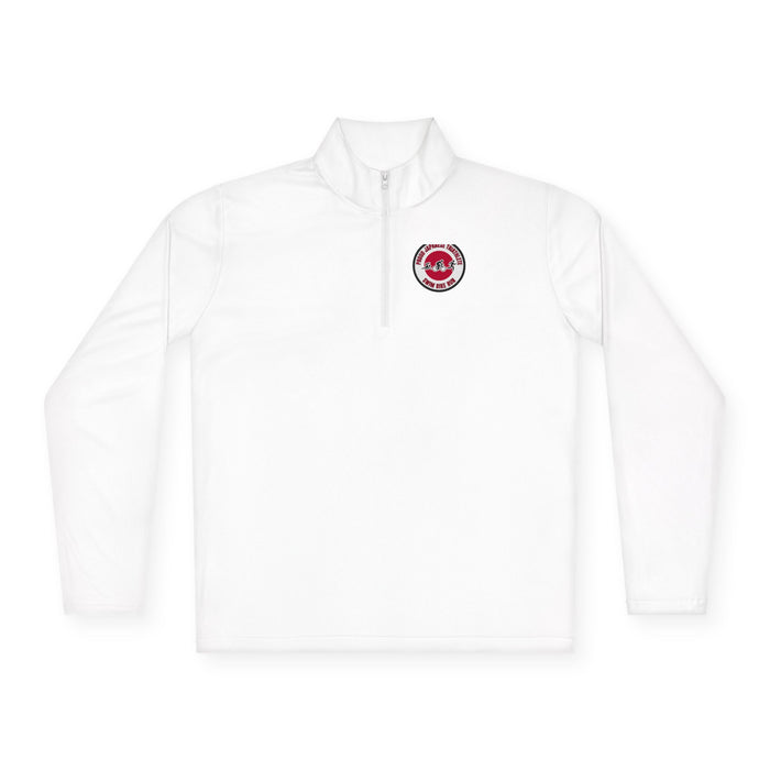 Proud Japanese Triathlete Unisex Quarter-Zip Pullover — Swim Bike Ru