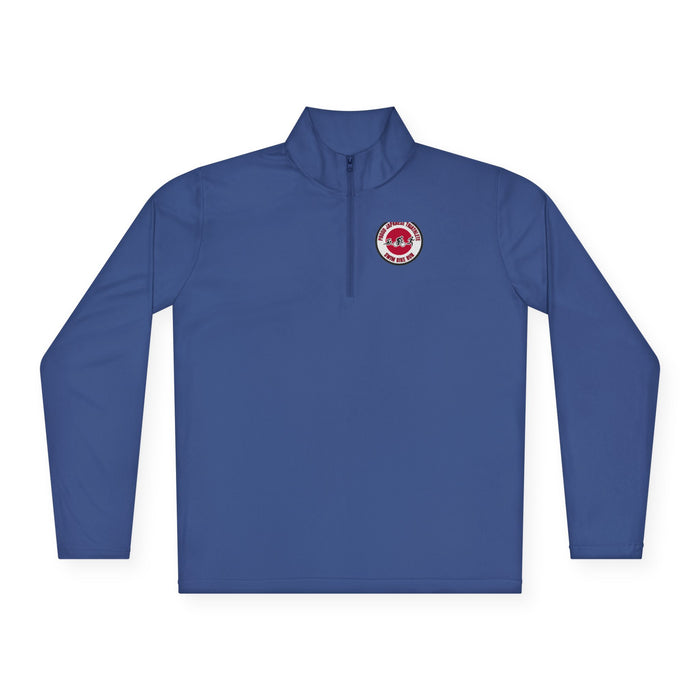 Proud Japanese Triathlete Unisex Quarter-Zip Pullover — Swim Bike Ru