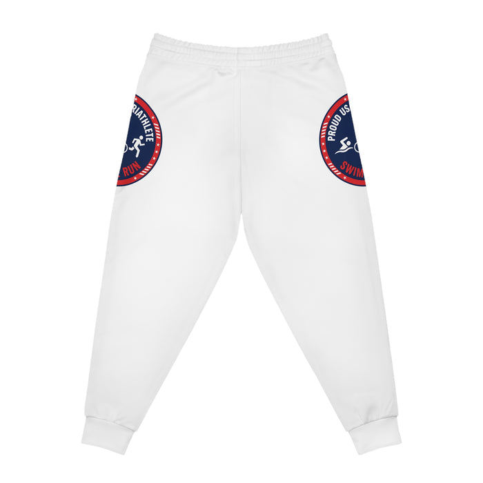 Proud USA Triathlete Athletic Joggers — Swim Bike Run USA Triathlete