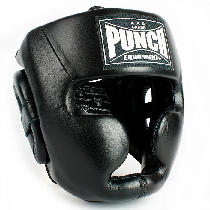 Punch  Full Face Boxing leather Headguard