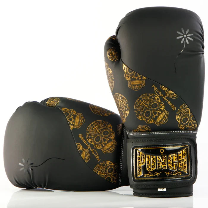 Punch Urban Gold Skills Women's Boxing Gloves 12oz - BLACK