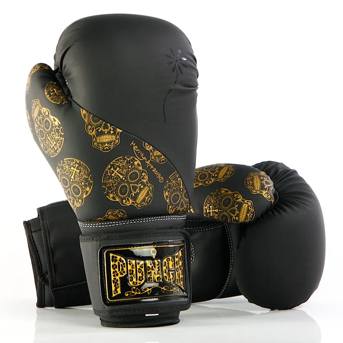 Punch Urban Gold Skills Women's Boxing Gloves 12oz - BLACK