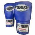 Punish Full Leather Lace Gloves 10oz - RED | BLUE