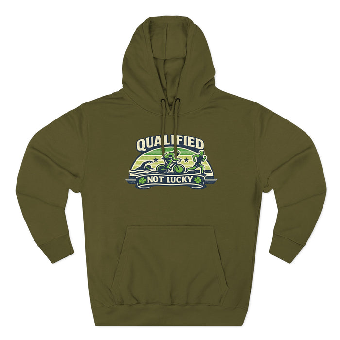 Qualified Not Lucky Hoodie - Military Veteran Truck Graphic Fleece Hoodie