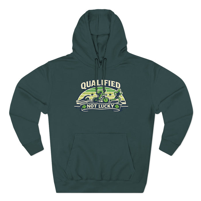 Qualified Not Lucky Hoodie - Military Veteran Truck Graphic Fleece Hoodie