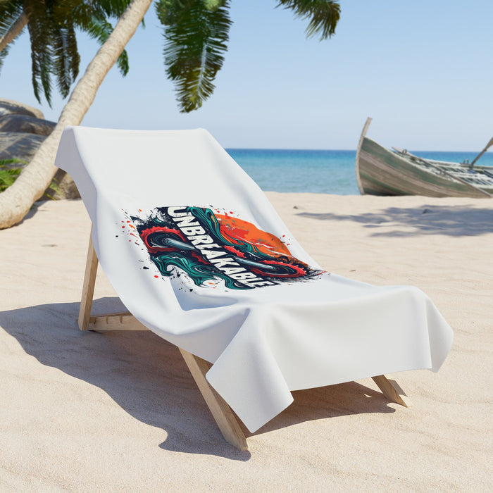 Quick-Dry Beach Towel with Infinity Wave Design - Home Decor - lifestyle view
